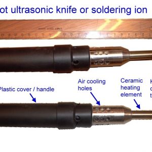 Heated ultrasonic knife stack